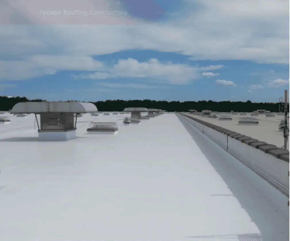 Elastomeric commercial roof coating in Tucson